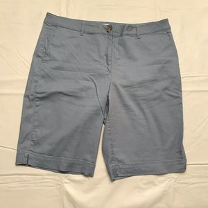 J. Jill Smoky Blue 11” Chino Shorts Size 16